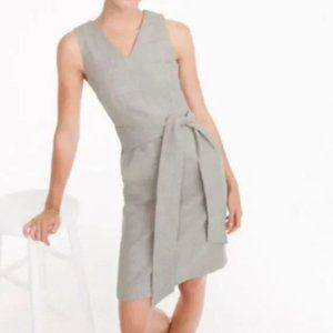 J. Crew 100% Double- Serge Wool‎ V-Neck Sheath Dress in Heather Dusk Size 16T